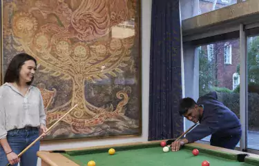 Playing Pool at Christ's College, Cambridge